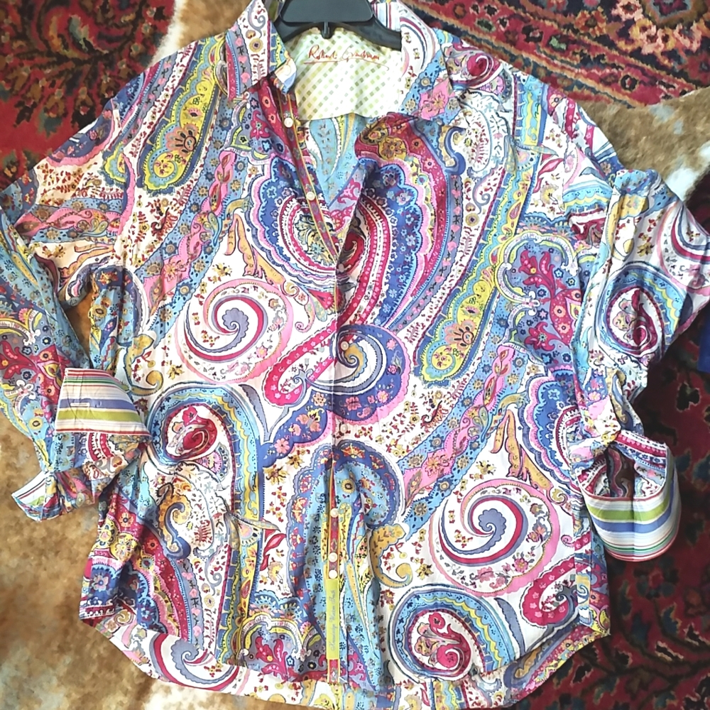 Men Robert Graham XL Button Down Shirt